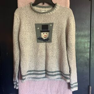 🔔🕊️Women’s Christopher & Banks Winter Snowman Sweater